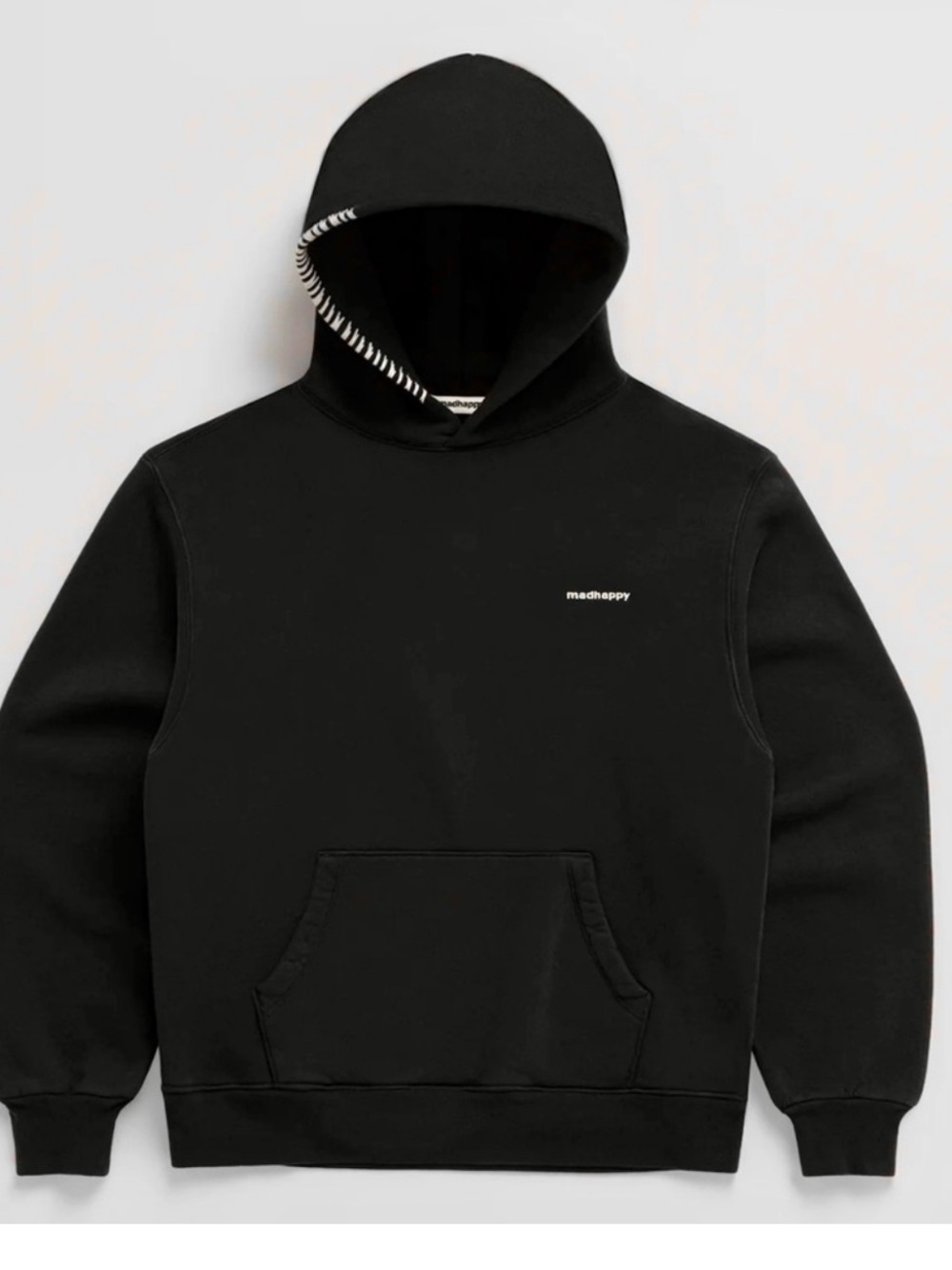 Madhappy NWOT Black Hoodie with White Accents